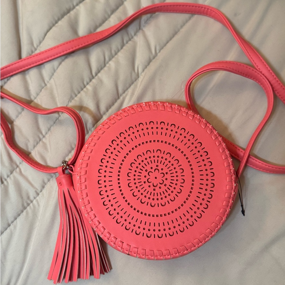 Art Class Pink Crossbody Small Purse with long strap